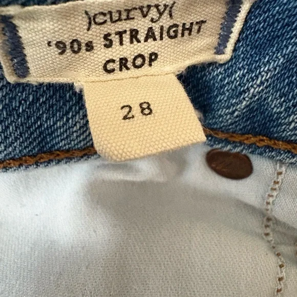 Madewell curvy 90 s straight crop jeans size 28 - Picture 5 of 5
